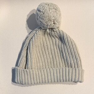 Jamie Kay Cozy Cream 100% Cotton Knit Pom-Pom Beanie 2 Years